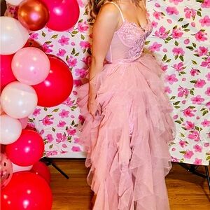 Pink Lace & Tulle Dress - Forever 21 Online Exclusive